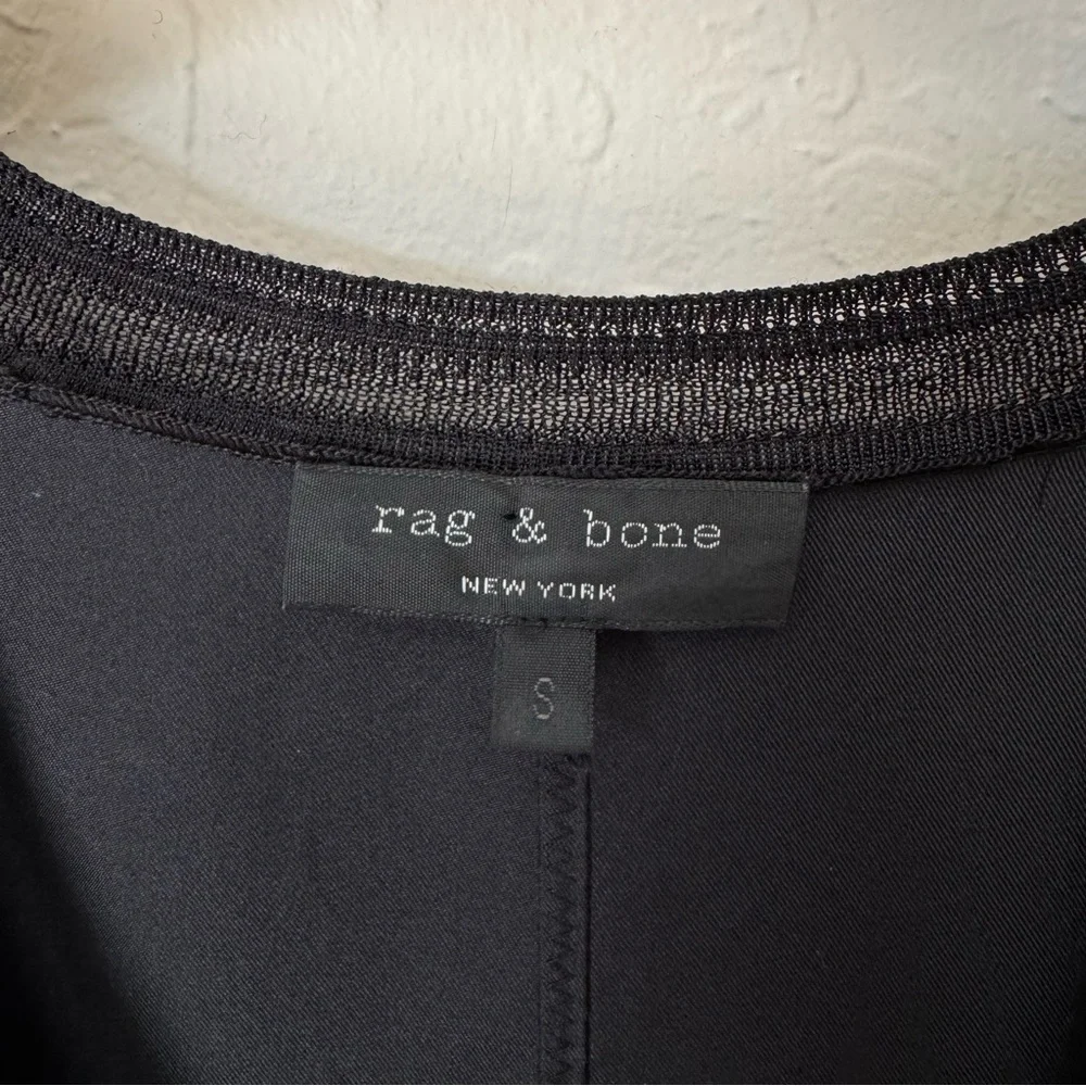 RAG & BONE Maude 100% Silk Sleeveless Black Dress V-Neck Size Small - Picture 3 of 15